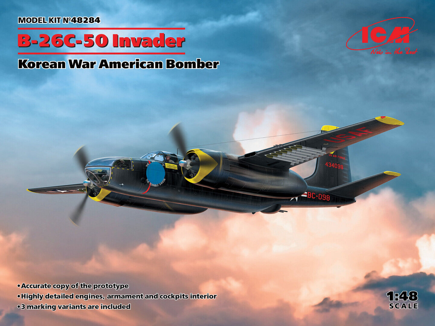 ICM 1/48 B-26?-50 Invader Korean War American Bomber
