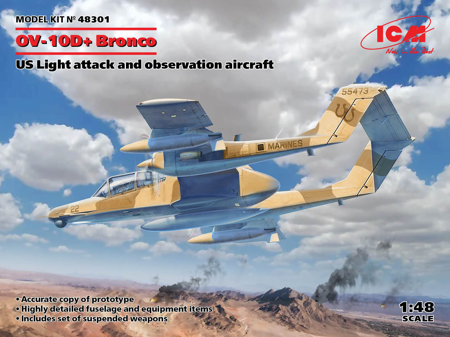 ICM 1/48 OV-10D+ Bronco US Attack Aircraft