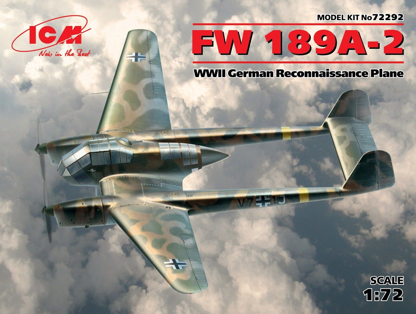 ICM 1/72 FW 189A-2 WWII German Reconnaissance Plane