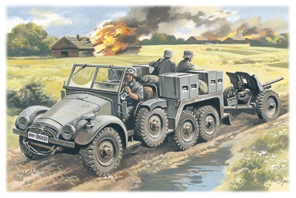 ICM 1/72 Krupp L2H143 Kfz.69 with Pak 36 German Artillery