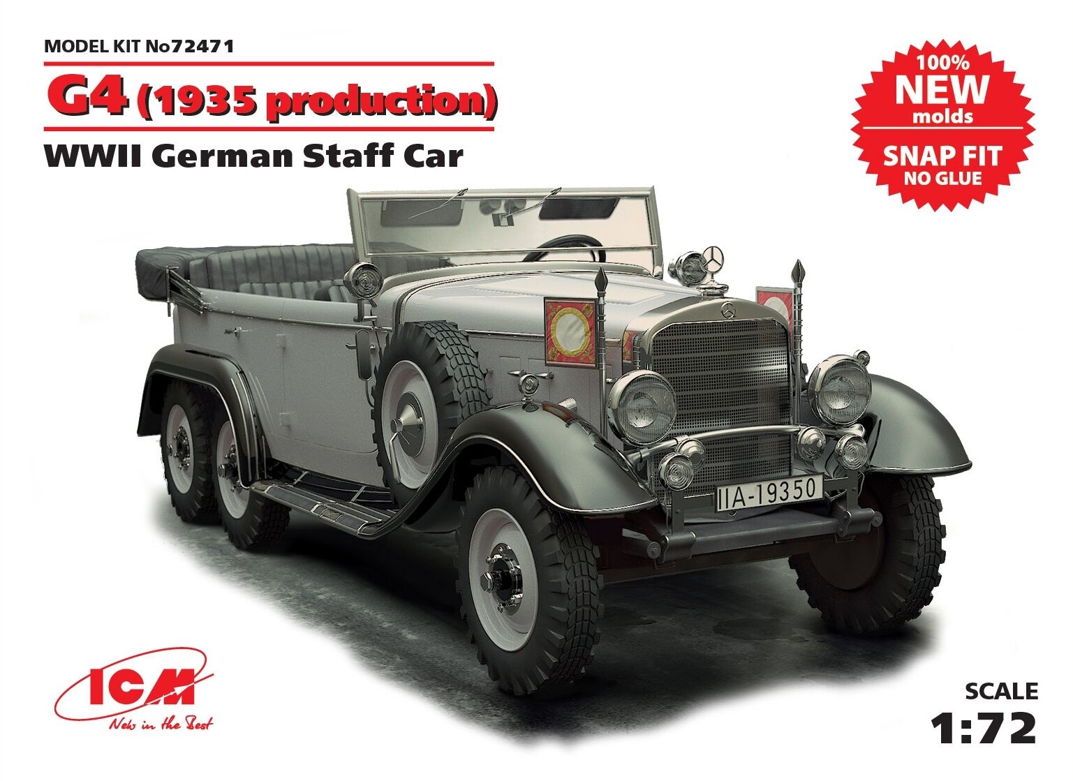 ICM 1/72 G4 (1935 Production) WWII German Staff Car snap