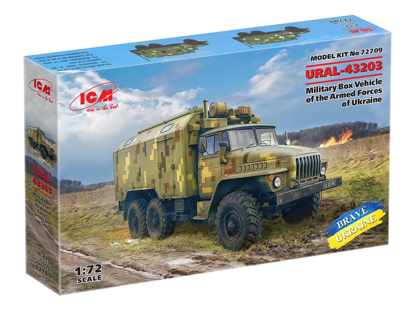 ICM 1/72 URAL-43203 Military Box Vehicle of the Armed Forces