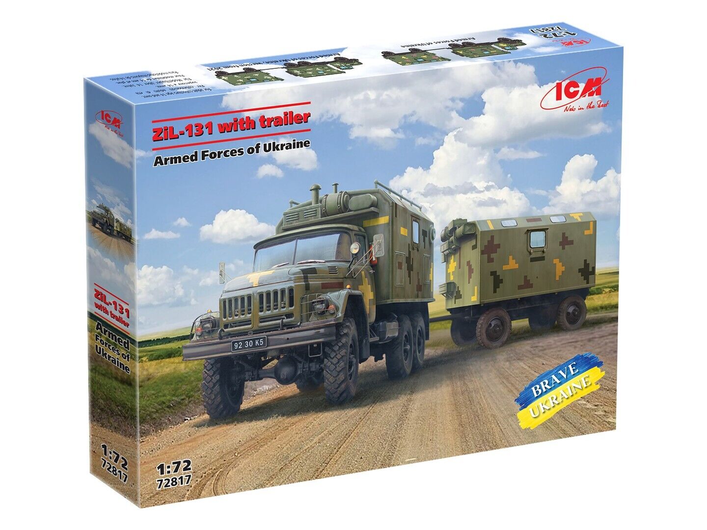 ICM 1/72 ZiL-131 Truck with trailer Armed Forces of Ukraine