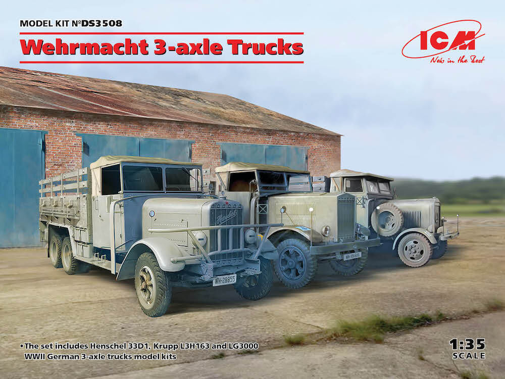 ICM 1/35 Wehrmacht 3-axle Trucks Diorama Set