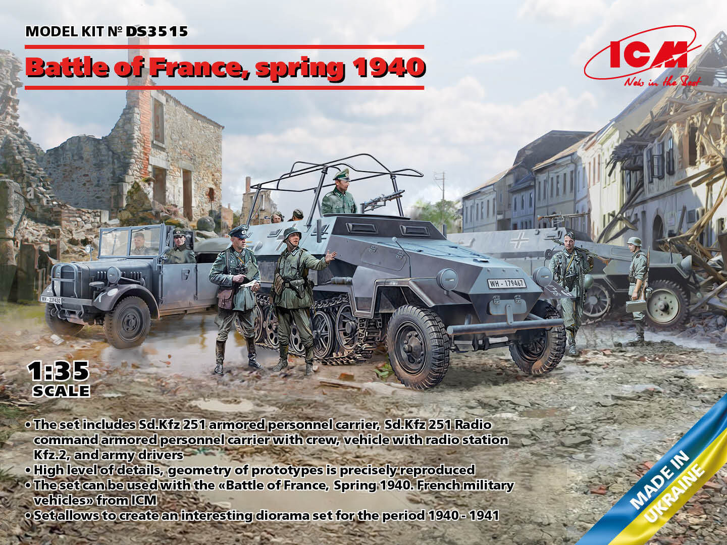 ICM 1/35 Battle of France spring 1940. German combat vehicles