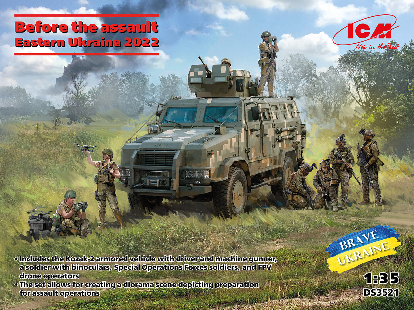 ICM 1/35 Before the assault. Eastern Ukraine 2022 Diorama Set