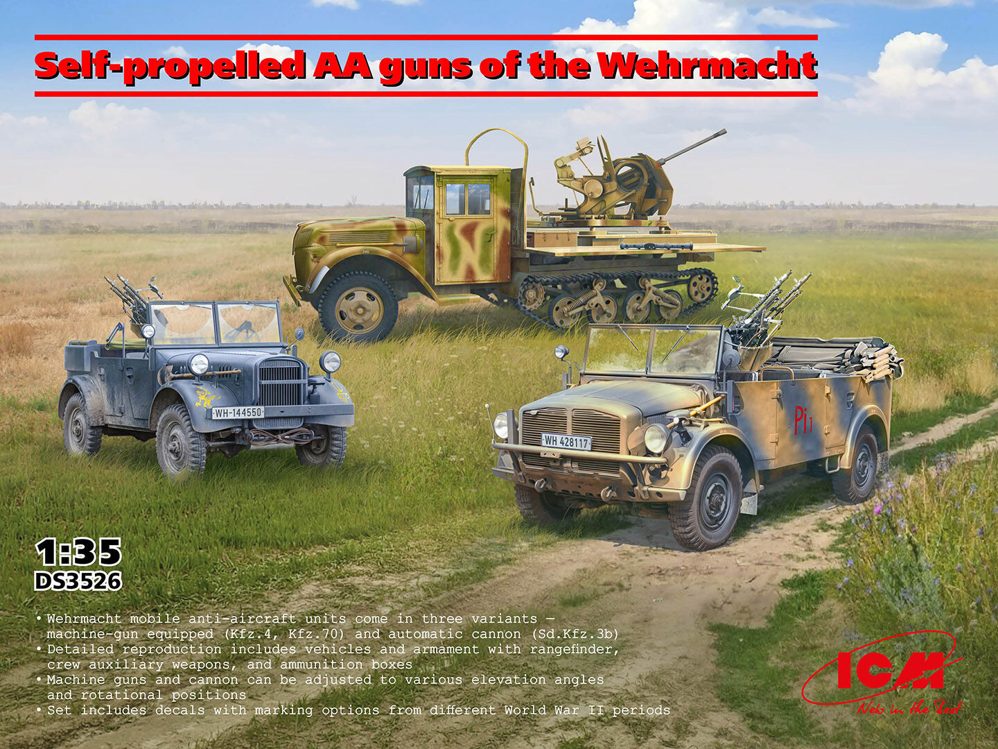 ICM 1/35 Self-propelled AA guns of the Wehrmacht Diorama Set