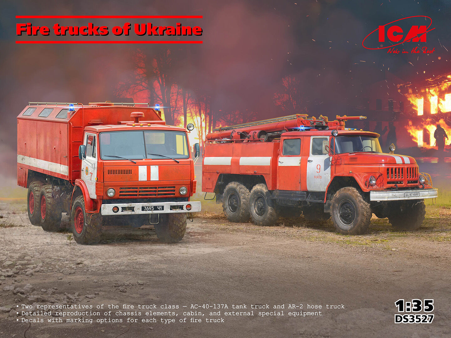 ICM 1/35 Fire trucks of Ukraine Diorama Set