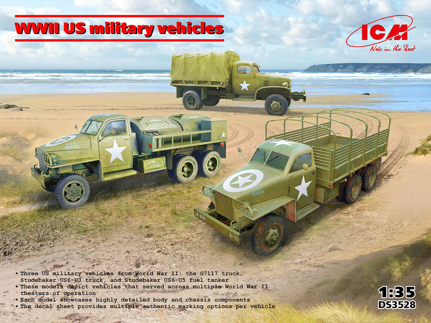 ICM 1/35 WWII US military vehicles Diorama Set