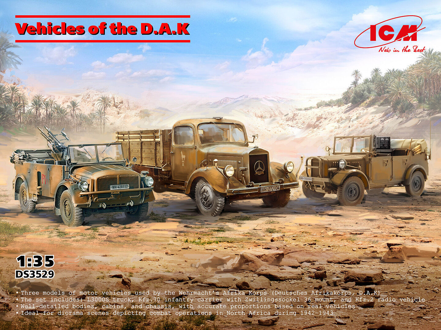 ICM 1/35 Vehicles of the D.A.K Diorama Set