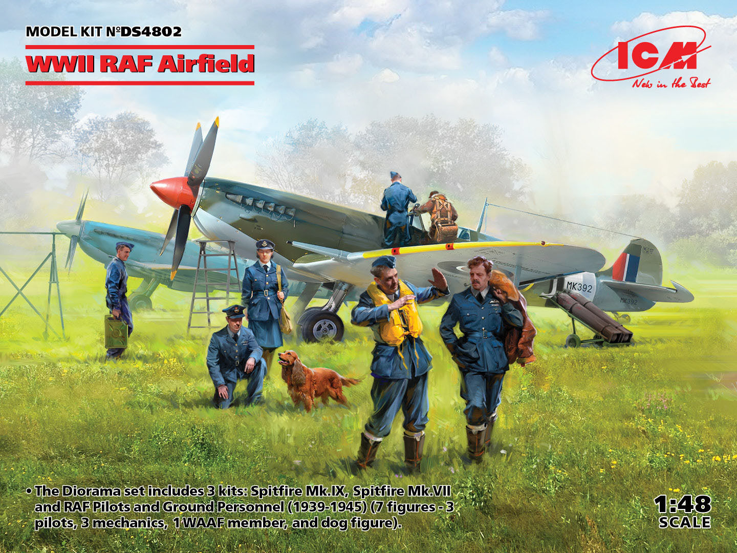ICM 1/48 WWII RAF Airfield Diorama Set