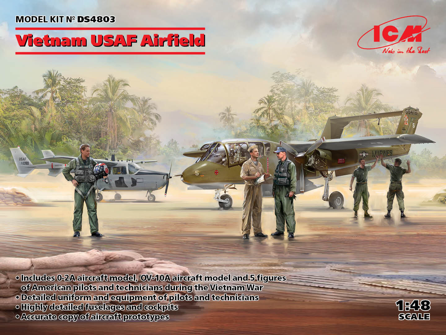 ICM 1/48 Vietnam USAF Airfield Diorama Set