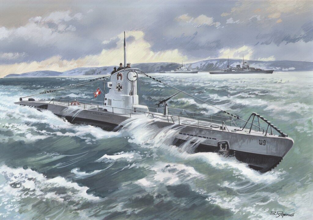 ICM 1/144 U-Boat Type IIB (1939) German Submarine