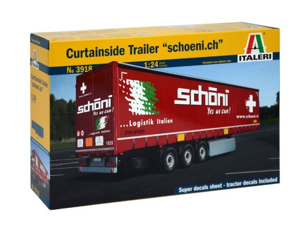 Italeri 3918 1/24 CURTAINSIDE TRAILER WITH LOGO (8756644774125)
