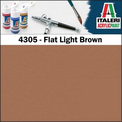 Vallejo by Italeri 4305  PAINT - FLAT LIGHT BROWN (7546126926061)