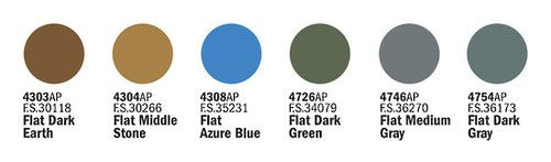 Vallejo by Italeri 432AP  Acrylic Paint Set WWII RAF - 6 Pcs - Hobby City NZ