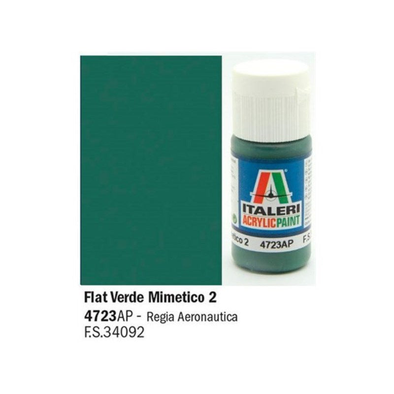 Vallejo by Italeri 4723 Paint FLAT VERDE MIMETICO 2 (8346783318253)