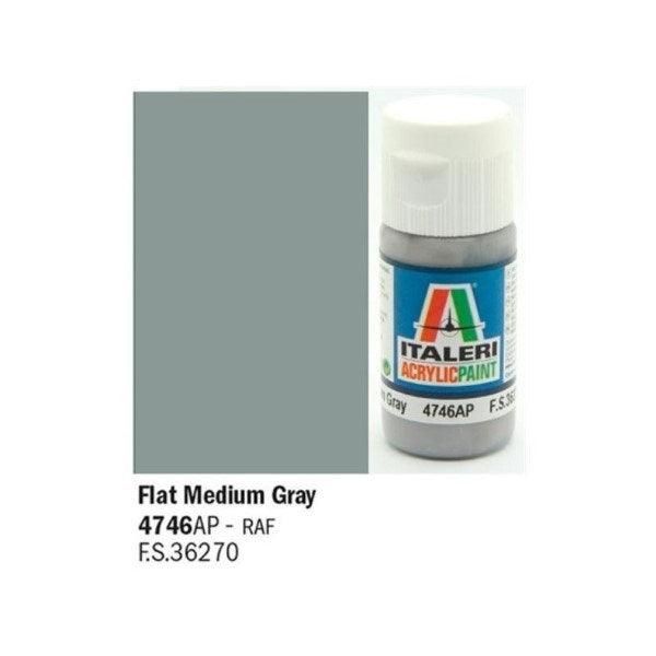 Vallejo by Italeri 4746 - FLAT MEDIUM GREY - Hobby City NZ