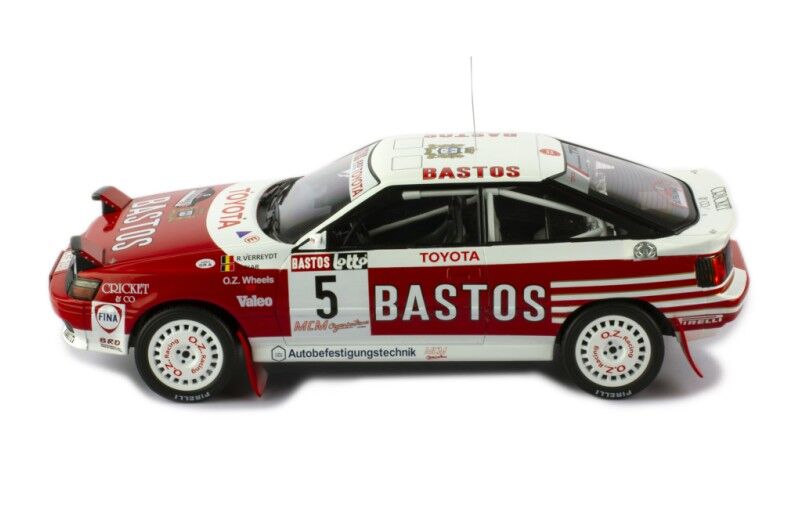 IXO Models 18RMC119.22 1/18 Toyota Celica GT-Four St165 #5 R.Verreydt - G.Biar Haspengouwrally 1990 - Hobby City NZ