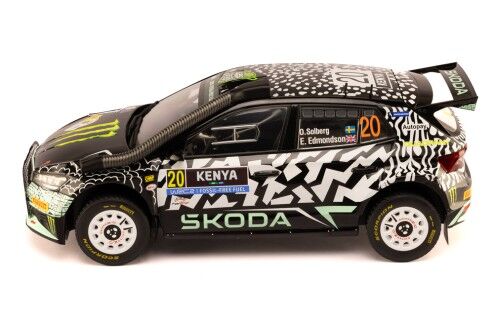IXO Models 18RMC222.22 1/18 SKODA FABIA Rally2Â (2023)Â #22 O.Solberg - E.Edmondson Safari Rally Kenya 2024 - Hobby City NZ