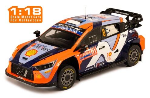 IXO Models 18RMC223.22 1/18 HYUNDAI i20 N Rally1 #8 O.TÃƒÂ¤nak - M.JÃƒÂ¤rveoja Rally Chile 2024 - Hobby City NZ