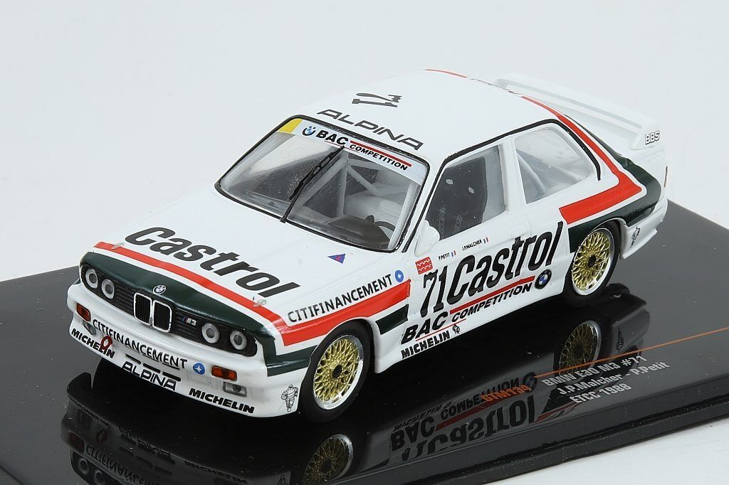 IXO Models GTM134 1/43 BMW E30 M3 #71 J.P. Malcher/P.Petit WTCC 1988 - Hobby City NZ