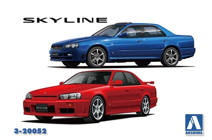 Aoshima 1/24 NISSAN ER34 SKYLINE GTX-TURBO98/91