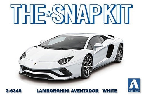 Aoshima 1/32 SNAP Lamborghini Aventador S (Pearl White)