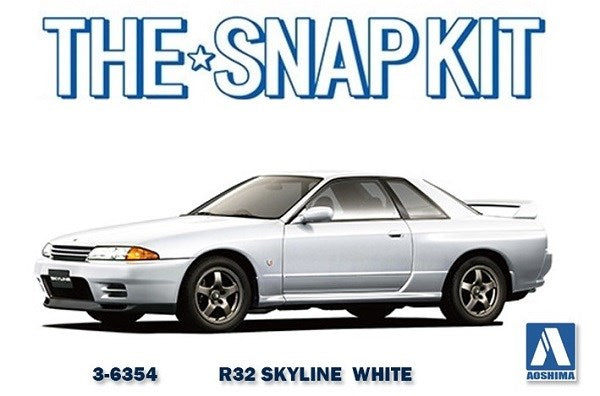 Aoshima 6354 1/32 R32 SKYLINE GT-R - CRYSTAL WHITE (8806068682989)