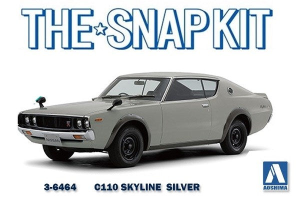 Aoshima 6464 1/32 NISSAN C110 SKYLINE GT-R SILVER (8806068977901)