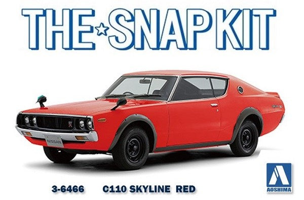 Aoshima 6466 1/32 NISSAN C110 SKYLINE GT-R RED (8806069240045)