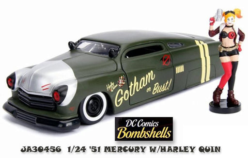 Jada 30456 1/24 B.SHELLS '51 MERCURY W/HARLEY QUIN (8745080652013)