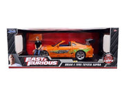 Jada 31139 1/18 1995 Toyota Supra Mk.4 w/Brian Figurine and Working Lights - Fast and Furious (8745089302765)