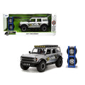 Jada 33852 1/24 2021 Ford Bronco (Silver) w/Wheel Rack - Just Trucks (8062703173869)