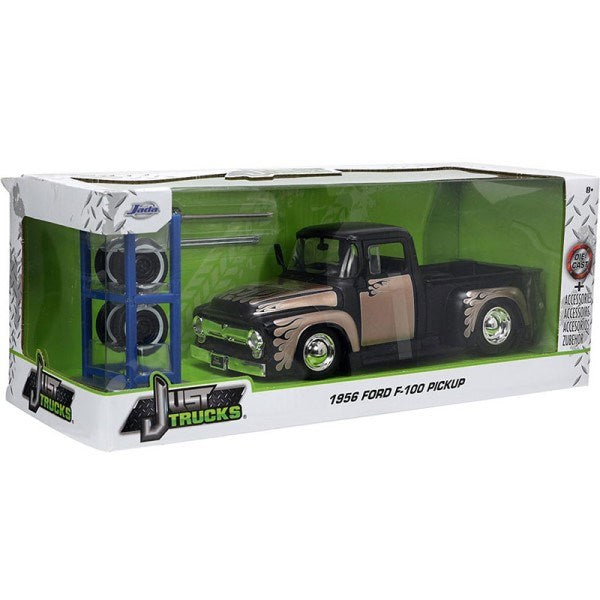 Jada 34026 1/24 1999 Chevrolet Silverado Dually (Blue/White) w/Wheel Rack - Just Trucks (8278364750061)