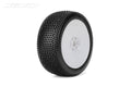 Jetko JKO1002DWSSG BLOCK IN: 1/8 Buggy/Dish/White Rim/Super Soft/Glued Pair (8347090321645)