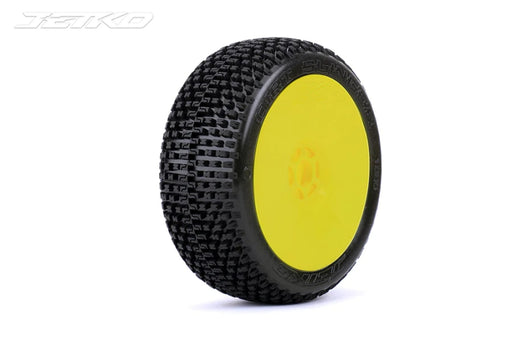 Jetko JKO1005DYUSG DIRT SLINGER: 1/8Buggy/Dish/Yellow Rim/Ultra Soft/Glued - Hobby City NZ (8347090714861)