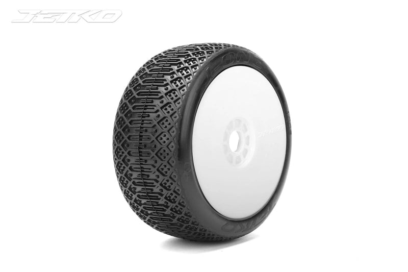 Jetko JKO1009DWUSGB J-ONE:1/8 Buggy/Dish/White Rim/Ultra Soft/Glued/Belted (2pcs) (9250493399277)