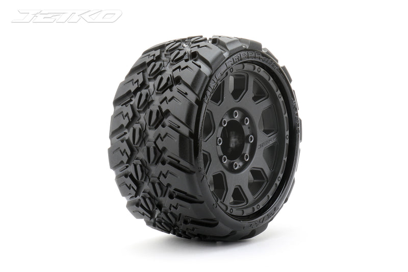 Jetko JKO1602CBMSGB 1/8 SGT 3.8 EX-KING COBRA/Claw Rim/Black/Medium Soft/Glued/Blted - Hobby City NZ (8499676610797)