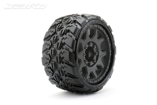 Jetko JKO1602CBMSGB 1/8 SGT 3.8 EX-KING COBRA/Claw Rim/Black/Medium Soft/Glued/Blted - Hobby City NZ (8499676610797)