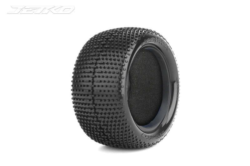 Jetko JKO2010US-6222BK 1/10 Buggy Rear 2WD and 4WD -DESIRER Ultra Soft With Open Cell Foam 6222BK 41mm Wide Insert NZRCA 1/10 Nationals Control Tyre 2025 (8949817344237)