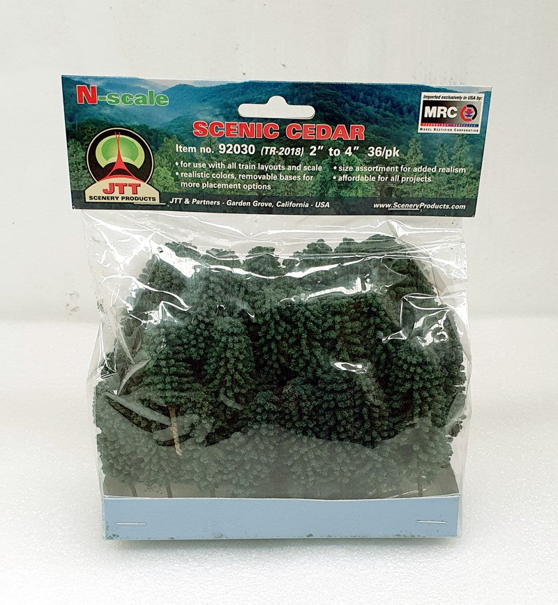 JTT Scenery 92030 50-100mm Econo-Cedars (36pk) (7716352196845)