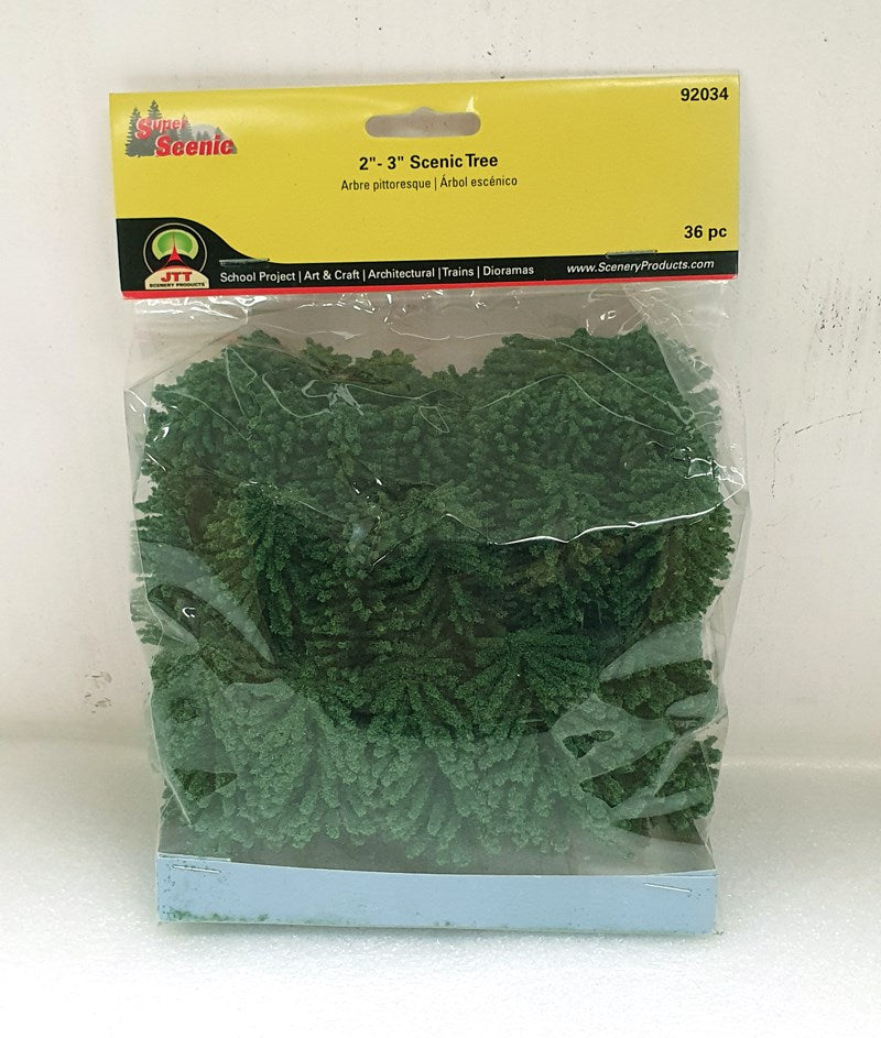 JTT Scenery 92034 50-75mm Econo-Trees (36pk) (7716352262381)