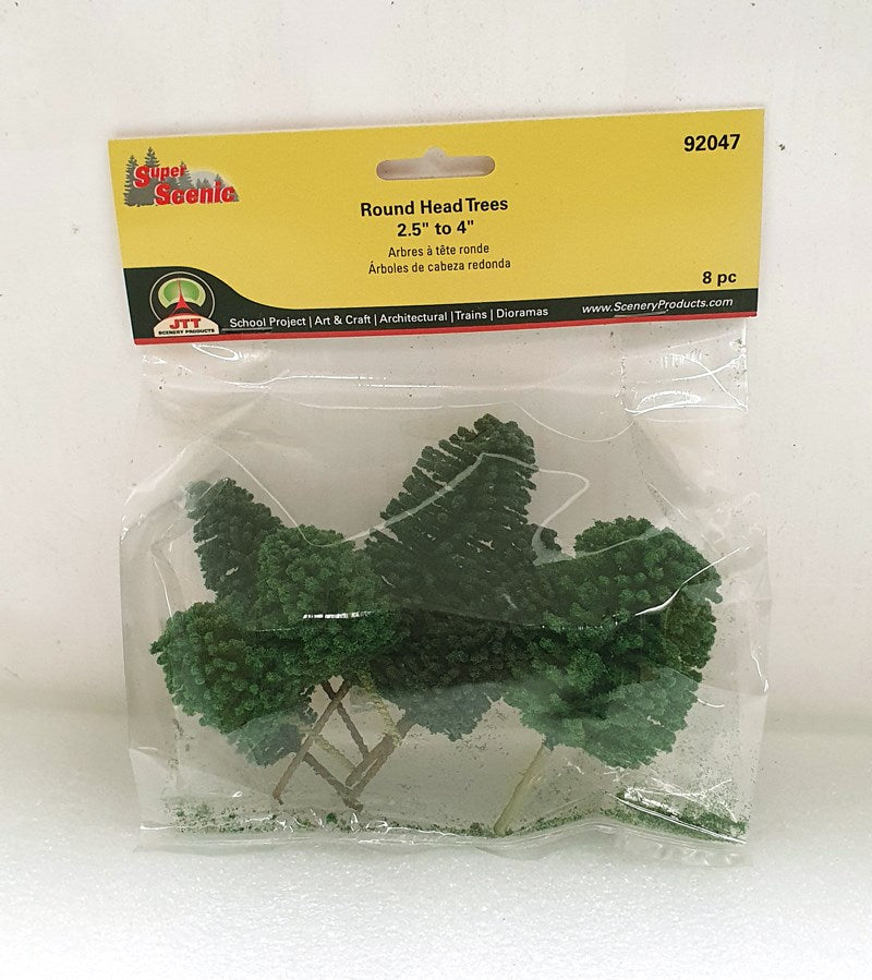 JTT Scenery 92047 60-100mm Round Head Trees (8pk) (7716352458989)