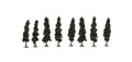 JTT Scenery 92134 Conifer Trees 4- 4.5" (8) (8346420871405)