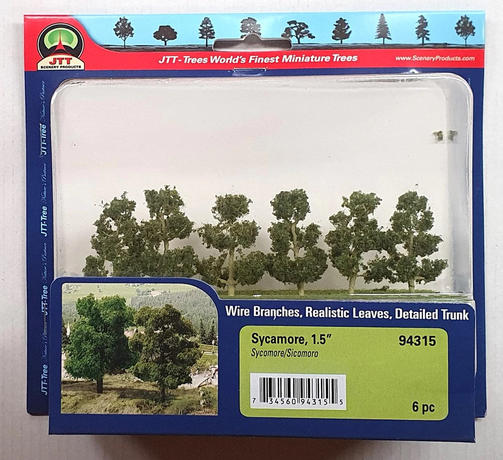 JTT Scenery 94315 Sycamore Trees 38.1mm (6) (8346423230701)