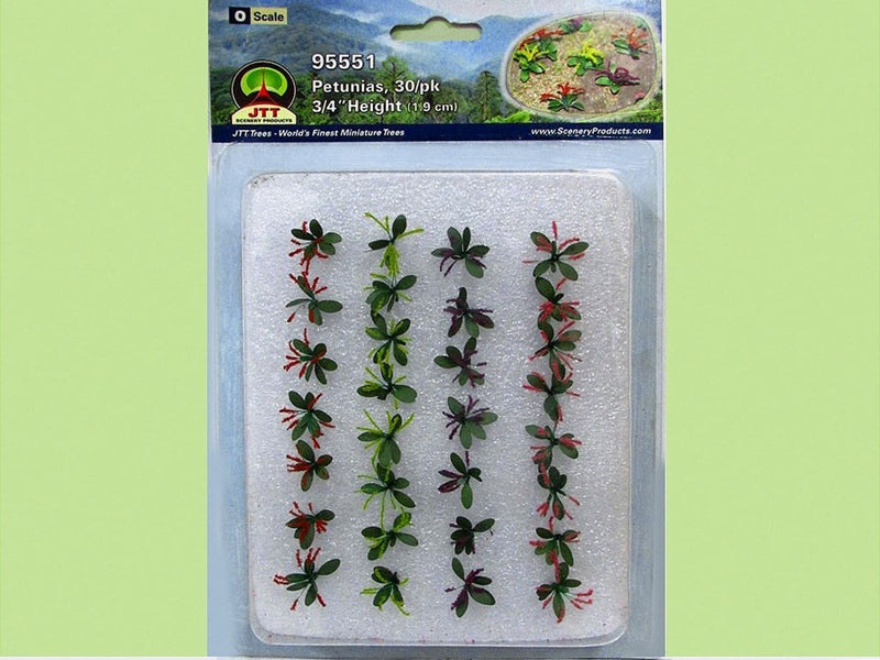 JTT Scenery 95551 19mm Petunias (40) (8324604854509)