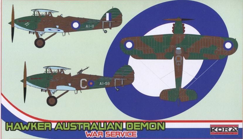 Kora Models Hawker Australian Demon War Service Aust Decals