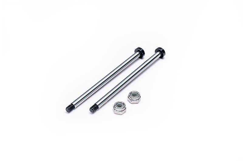 Koswork KOS04191-14 RC10 Rear Inner 58.2mm Hardened Hinge Pin w/locknuts (2) Team Associated (9001929933037)