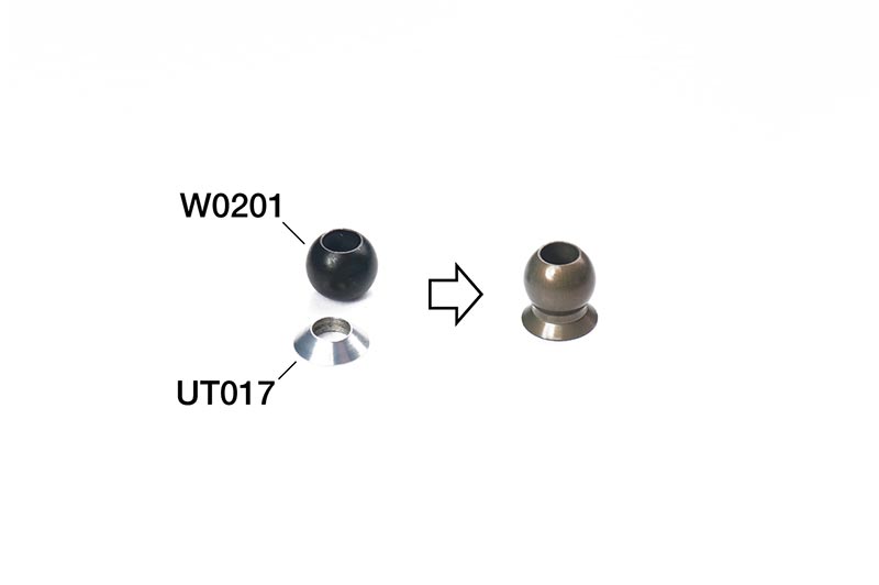 Koswork KOS04311 Kyosho 5.8mm Hard Anodized 7075 Flanged Pivot Ball (4) (9003639701741)
